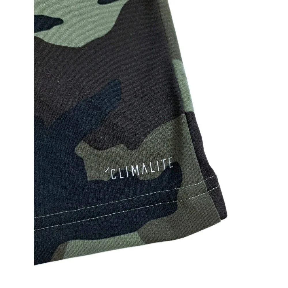 Adidas Camo Climalite Tshirt Mens Small Green Brown Camouflage Army Forest